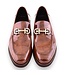 Corrente "C0001204- 7249" loafer with silver buckle - Brown-Rogan
