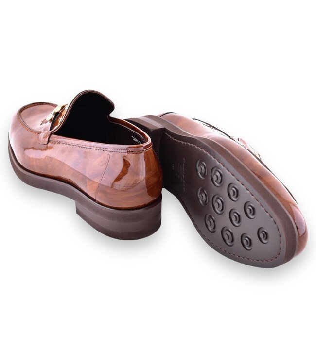 Corrente "C0001204- 7249" loafer with silver buckle - Brown-Rogan