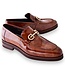 Corrente "C0001204- 7249" loafer with silver buckle - Brown-Rogan