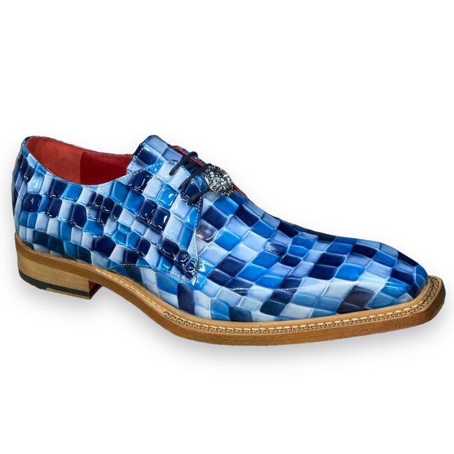 Emilio Franco Santo Men's Shoes Navy Multi Patent Leather Multi (EFC1101)