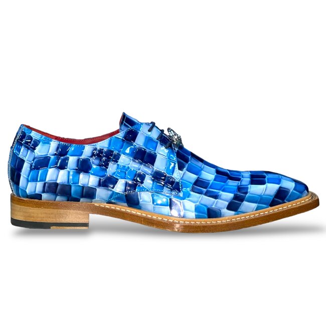 Emilio Franco Santo Men's Shoes Navy Multi Patent Leather Multi (EFC1101)