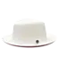 Empire Collection Straw Red Bottom Fedora Hat Snap Brim