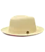 Bruno Capelo Empire Collection Straw Red Bottom Fedora Hat Snap Brim