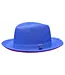 Empire Collection Straw Red Bottom Fedora Hat Snap Brim
