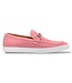 Carrucci Suede Slip-On Silver Horsebit Buckle Sneaker Pink