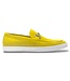 Carrucci Suede Slip-On Silver Horsebit Buckle Sneaker Yellow