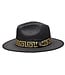 Bruno Capelo Ventino Collection Straw Fedora Hat Flat Wide Brim