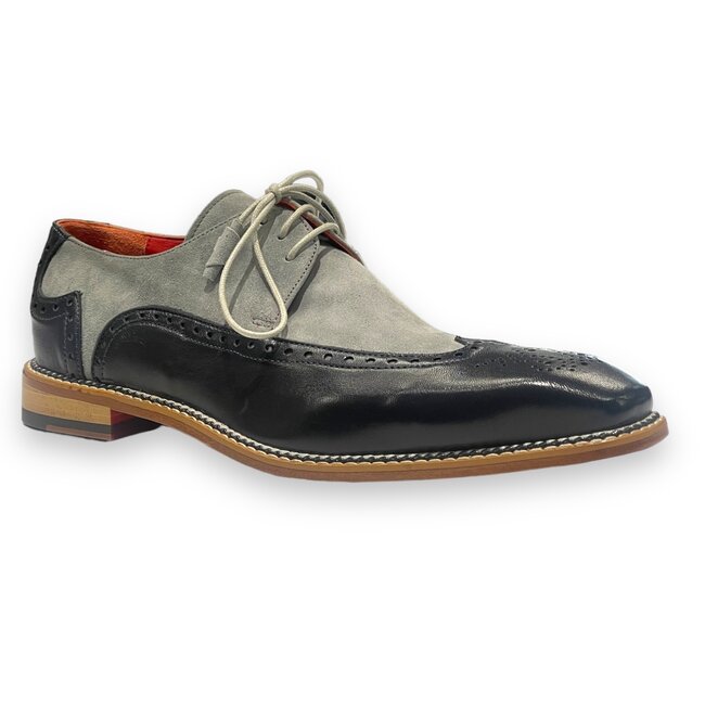 Emilio Franco Leather & Suede Wing Tip Shoe