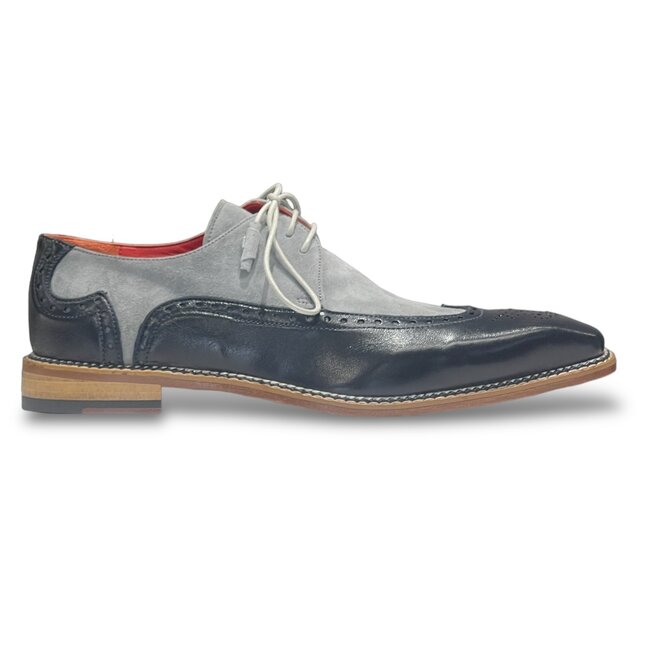Emilio Franco Leather & Suede Wing Tip Shoe