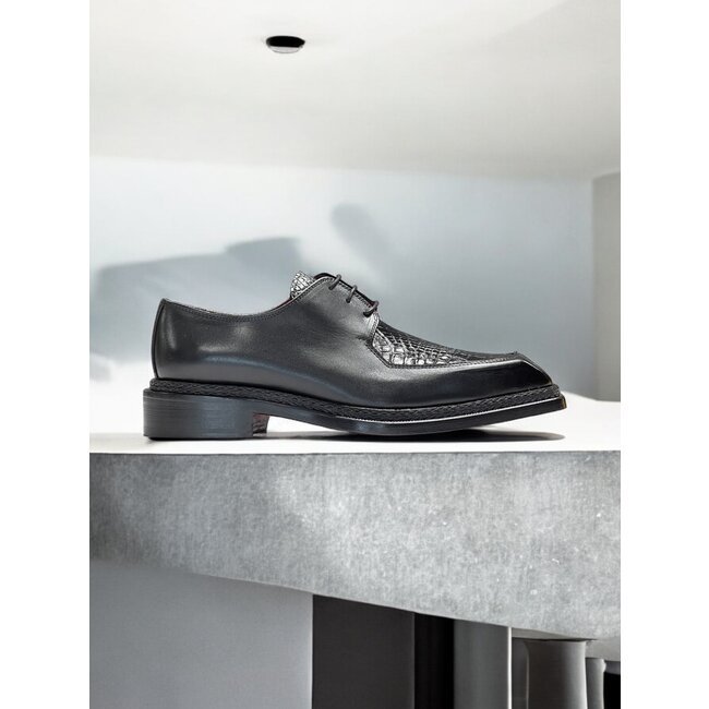 Fennix Fennix Genuine Alligator Square Split-Toe Shoe ''MARCUS"
