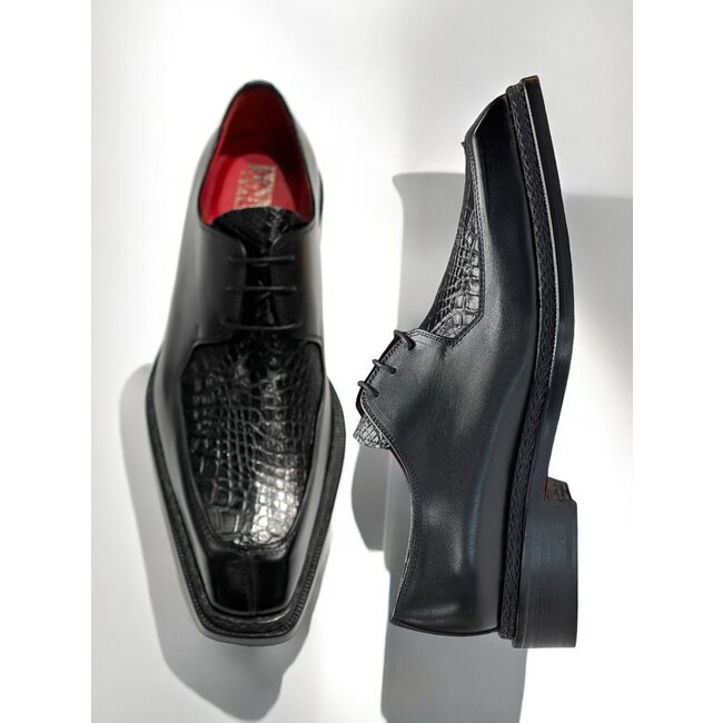 Fennix Fennix Genuine Alligator Square Split-Toe Shoe ''MARCUS"
