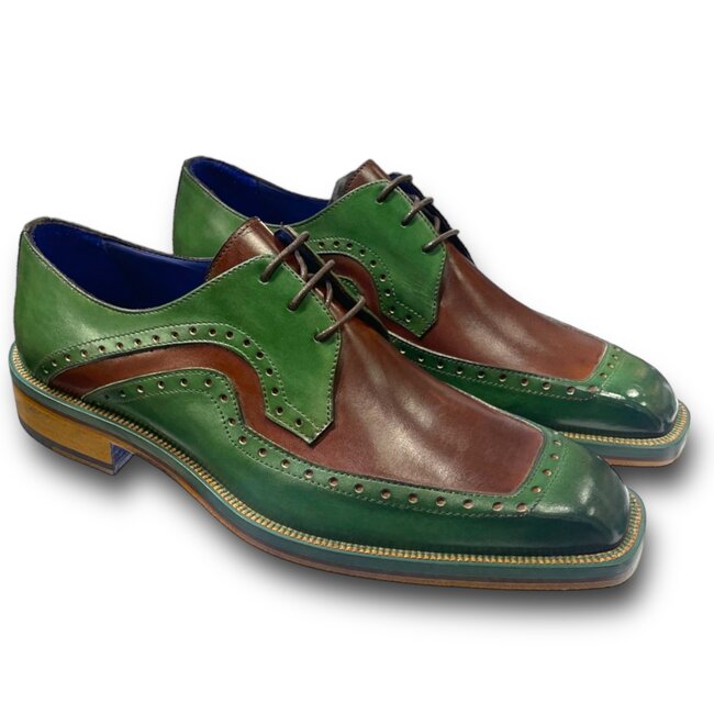 Emilio Franco Combination Calf-Skin Leather Derby Oxfords (EF674)
