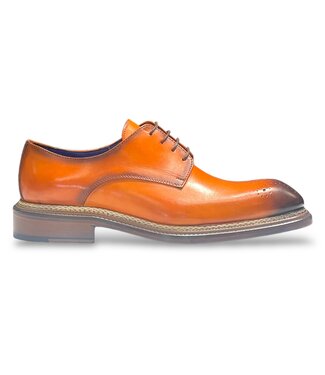 Emilio Franco Emilio Franco "Delfino"  Men's Shoes Burn Orange Oxfords