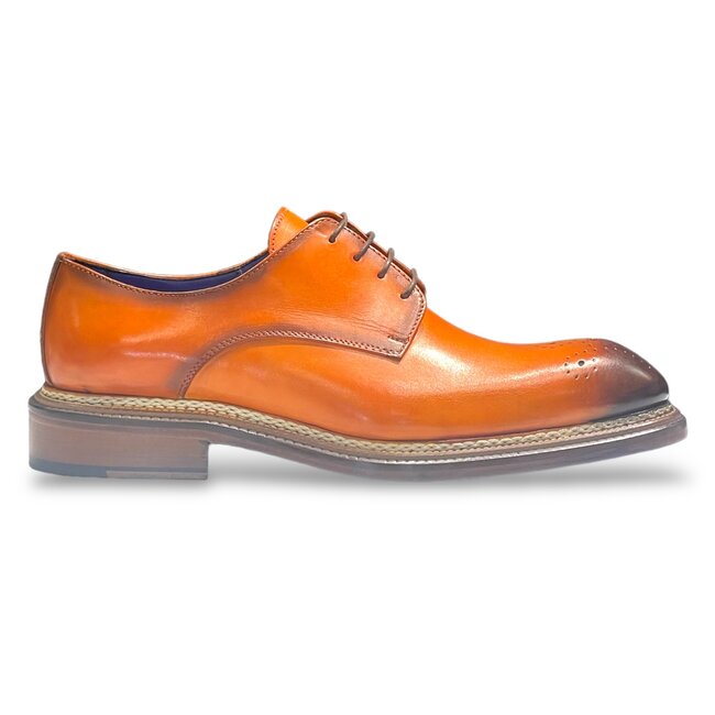 Emilio Franco "Delfino"  Men's Shoes Burn Orange Oxfords