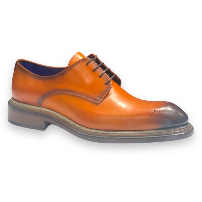 Emilio Franco Emilio Franco "Delfino"  Men's Shoes Burn Orange Oxfords