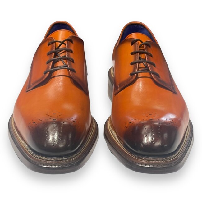 Emilio Franco "Delfino"  Men's Shoes Burn Orange Oxfords