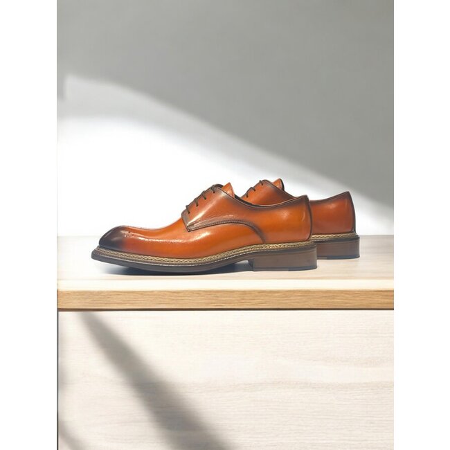 Emilio Franco "Delfino"  Men's Shoes Burn Orange Oxfords