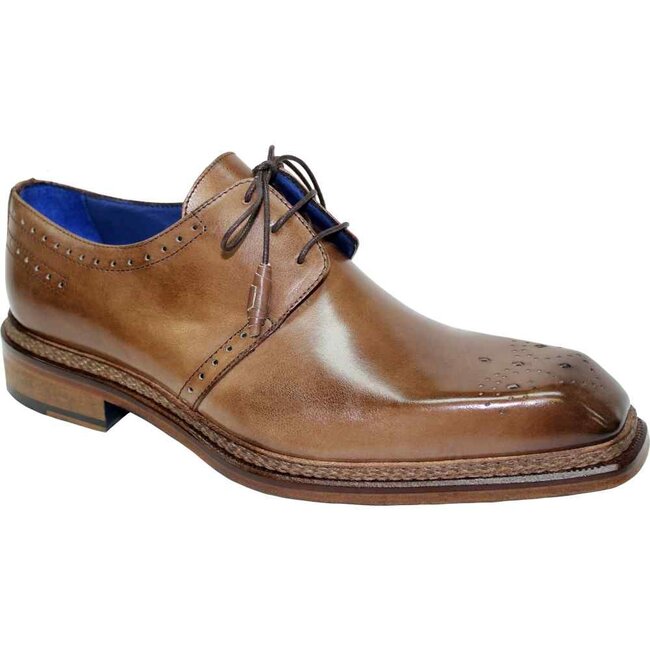 Emilio Franco "Lando" Premium Italian Leather Black Dress Shoes For Men