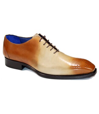 Emilio Franco Emilio Franco "Valerio" Men's Shoes Pink Combination Calf Skin Leather Oxfords