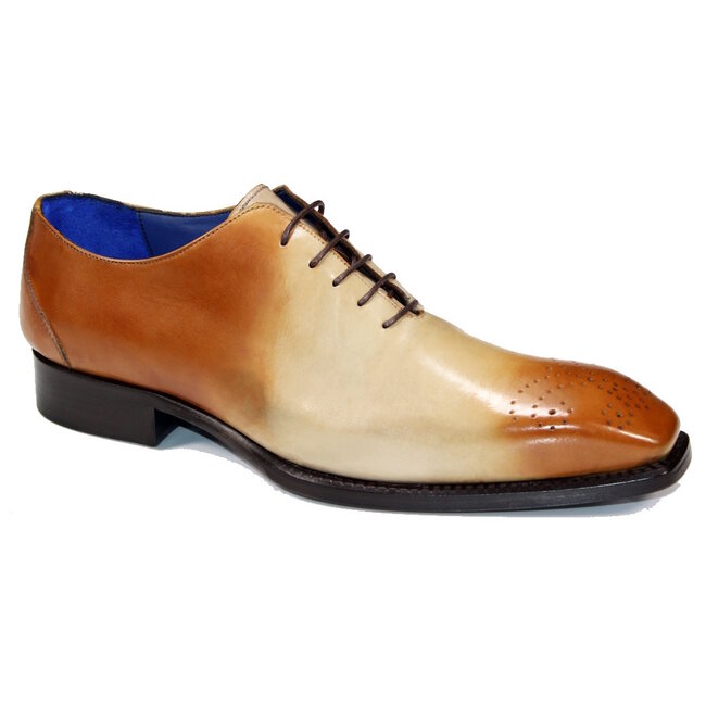 Emilio Franco Emilio Franco "Valerio" Men's Shoes Pink Combination Calf Skin Leather Oxfords