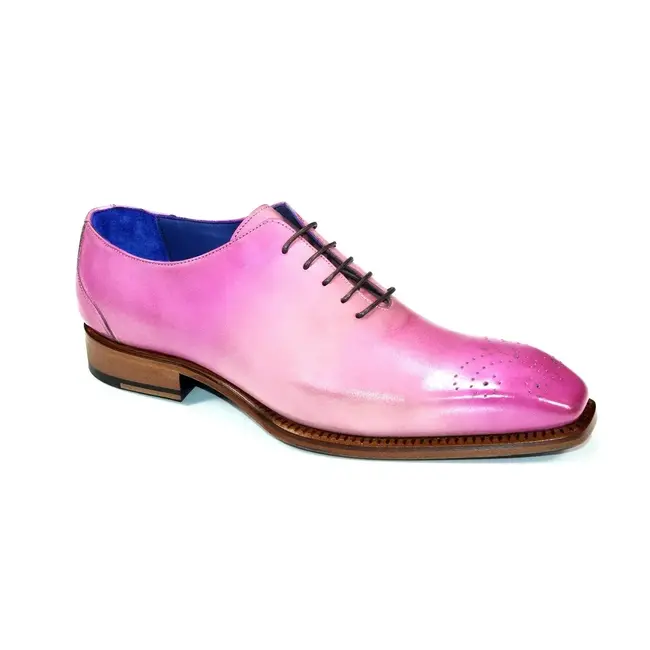 Emilio Franco Emilio Franco "Valerio" Men's Shoes Pink Combination Calf Skin Leather Oxfords