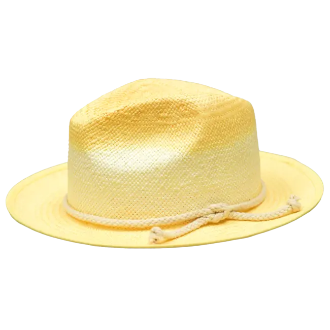 "Hampton" Collection Straw Fedora Hat Hand-Dyed Snap Brim