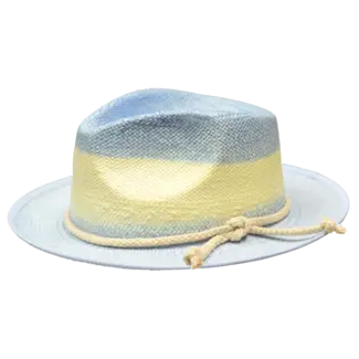 Bruno Capelo "Hampton" Collection Straw Fedora Hat Hand-Dyed Snap Brim