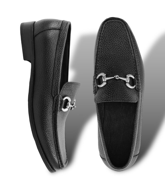 Carrucci Victor Timeless Buckle Loafer in Leather Sole,