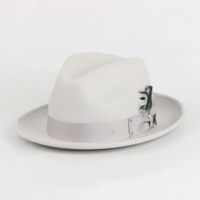 Steven Land The Ayden Fedora | Felt Hat | Winter White