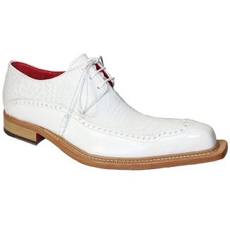 Fennix Fennix "Finley" Calfskin / Alligator Shoes White