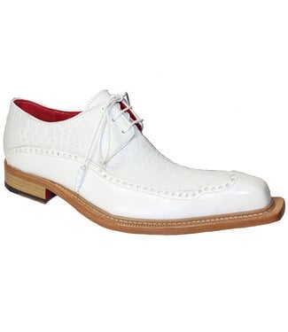 Fennix Fennix "Finley" Calfskin / Alligator Shoes White
