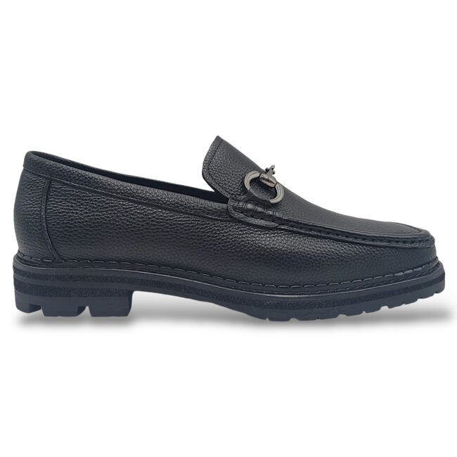 Carrucci Carrucci Men's "Pebble" Leather Buckle Loafer
