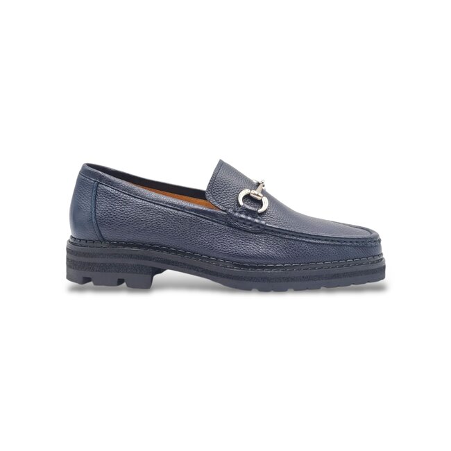 Carrucci Carrucci Men's "Pebble" Leather Buckle Loafer