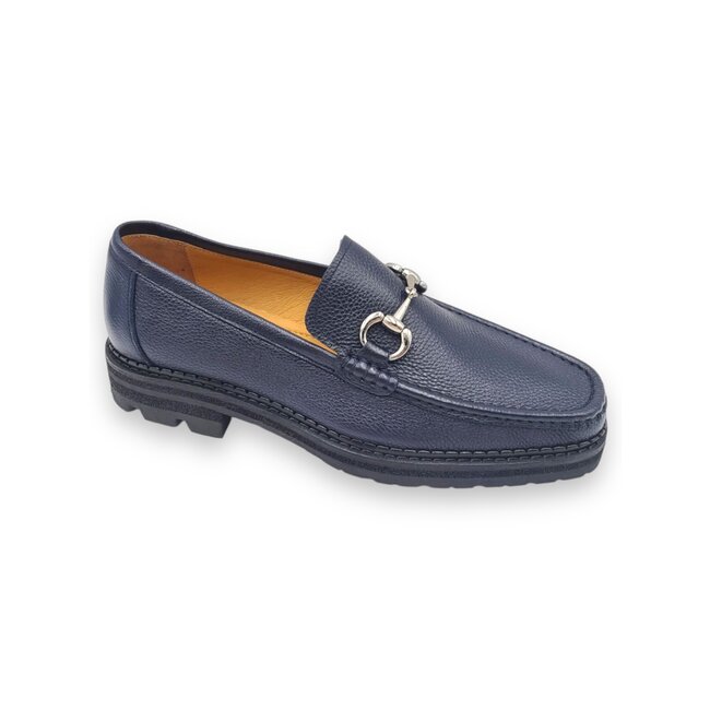 Carrucci Carrucci Men's "Pebble" Leather Buckle Loafer