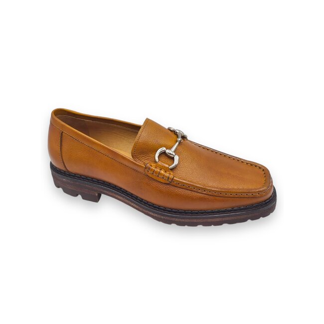 Carrucci Carrucci Men's "Pebble" Leather Buckle Loafer