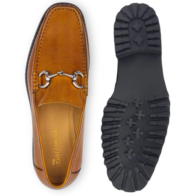 Carrucci Carrucci Men's "Pebble" Leather Buckle Loafer