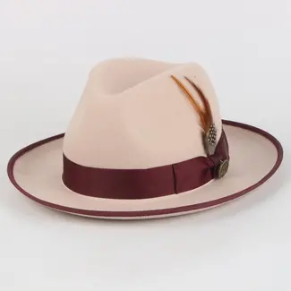 Steven Land The Domingo | Fine Australian Wool Hat with Snap Brim | Rose