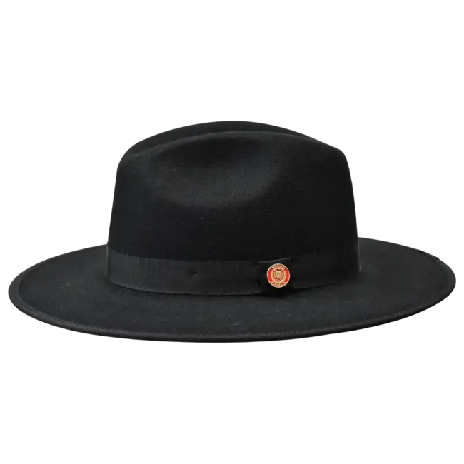 MONARCH COLLECTION WOOL FELT RED BOTTOM FEDORA HAT FLAT