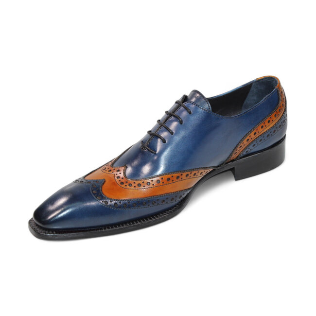Duca Andora Men's Shoes Purple/Lavender Calf-Skin Leather Oxfords
