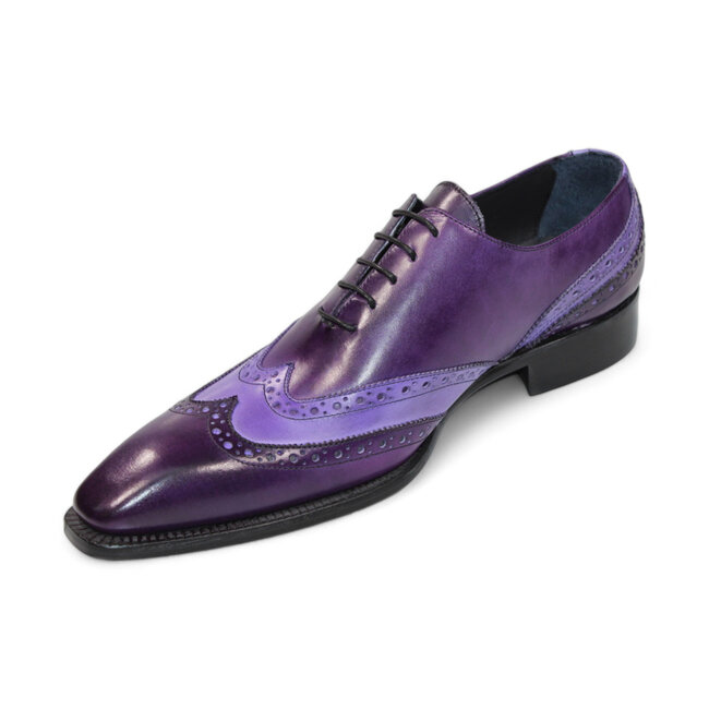 Duca Duca Andora Men's Shoes Purple/Lavender Calf-Skin Leather Oxfords