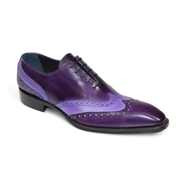 Duca Duca Andora Men's Shoes Purple/Lavender Calf-Skin Leather Oxfords