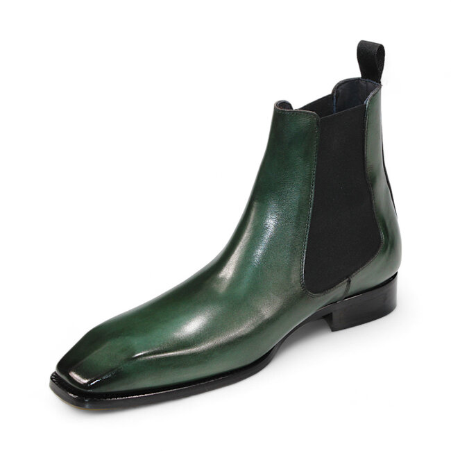 Duca Duca Empoli Men's Shoes Blue Calf-Skin Leather Boots