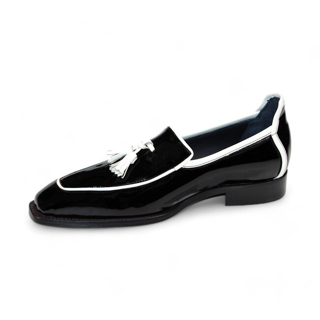 Duca Fano Genuine Italian Patent Leather Tassel Loafer Shoe
