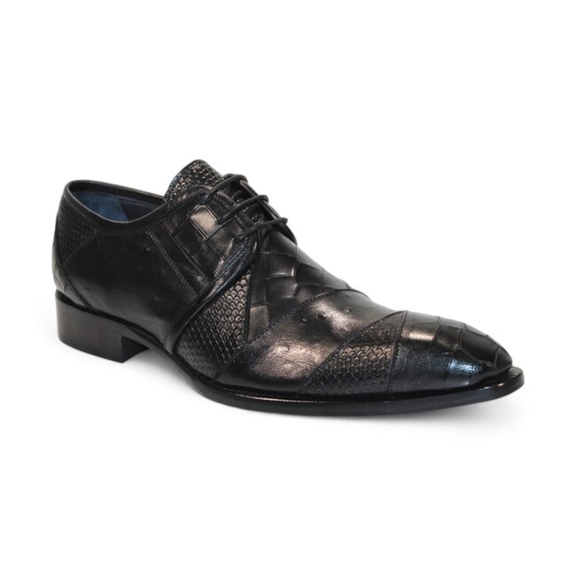 Duca Di Matiste "Imperio" Genuine Italian Calfskin Lace-Up Shoes.