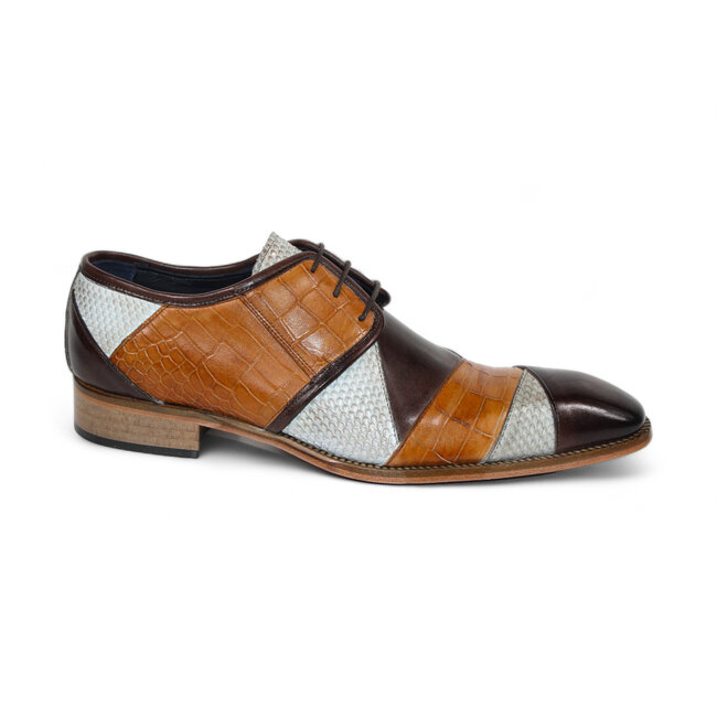 Duca Di Matiste "Imperio" Genuine Italian Calfskin Lace-Up Shoes.