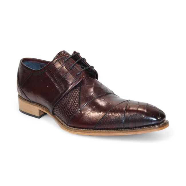 Duca Di Matiste "Imperio" Genuine Italian Calfskin Lace-Up Shoes.