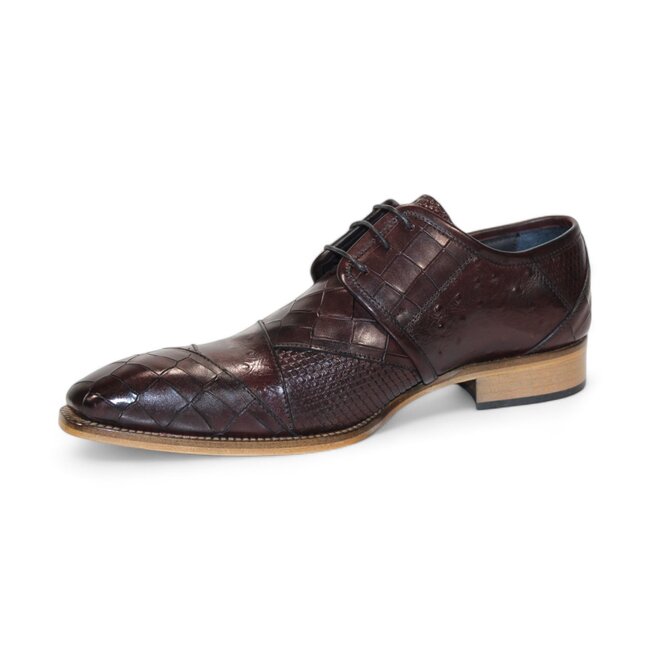 Duca Di Matiste "Imperio" Genuine Italian Calfskin Lace-Up Shoes.