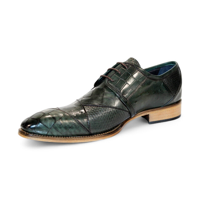Duca Di Matiste "Imperio" Genuine Italian Calfskin Lace-Up Shoes.