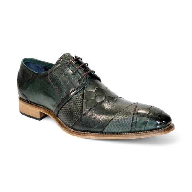 Duca Di Matiste "Imperio" Genuine Italian Calfskin Lace-Up Shoes.
