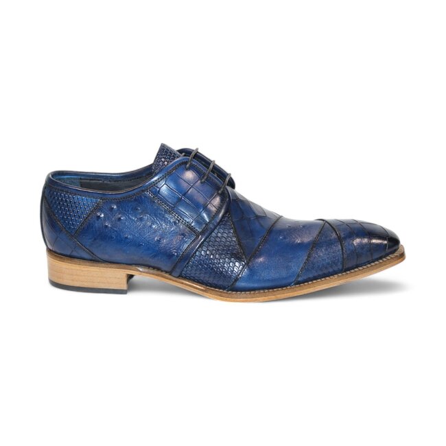 Duca Di Matiste "Imperio" Genuine Italian Calfskin Lace-Up Shoes.